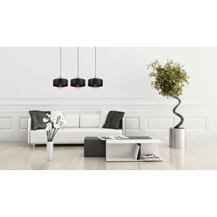 Ljuskrona med snöre VEST 3xE27/60W/230V