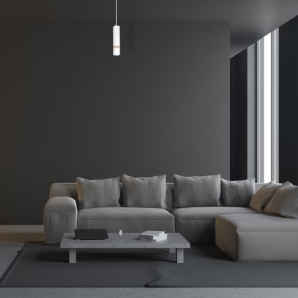 Ljuskrona med snöre VIDAR 1xGU10/25W/230V vit