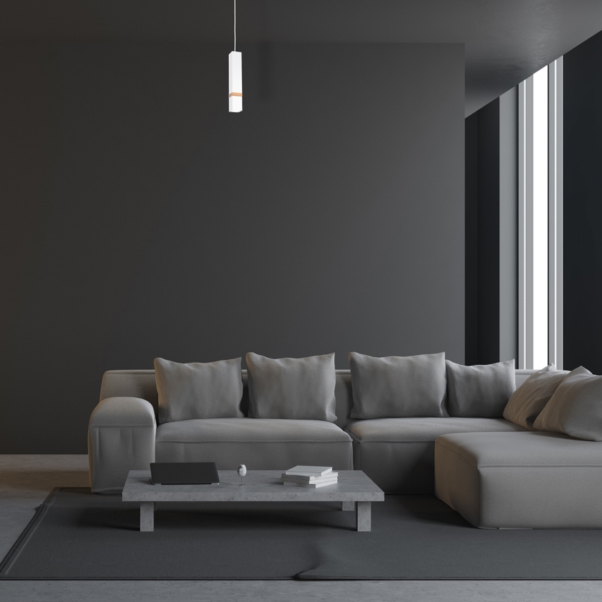 Ljuskrona med snöre VIDAR 1xGU10/25W/230V vit