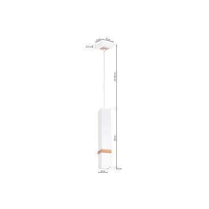 Ljuskrona med snöre VIDAR 1xGU10/25W/230V vit