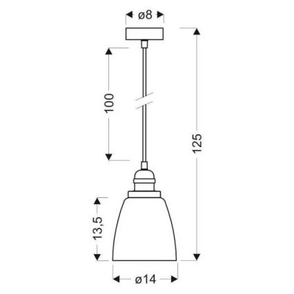 Ljuskrona med snöre VOICE 1xE27/40W/230V