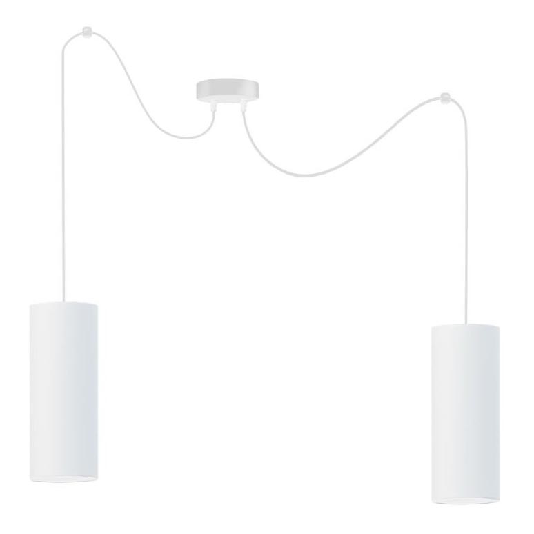 Ljuskrona med snöre ZIK 2xE27/40W/230V vit