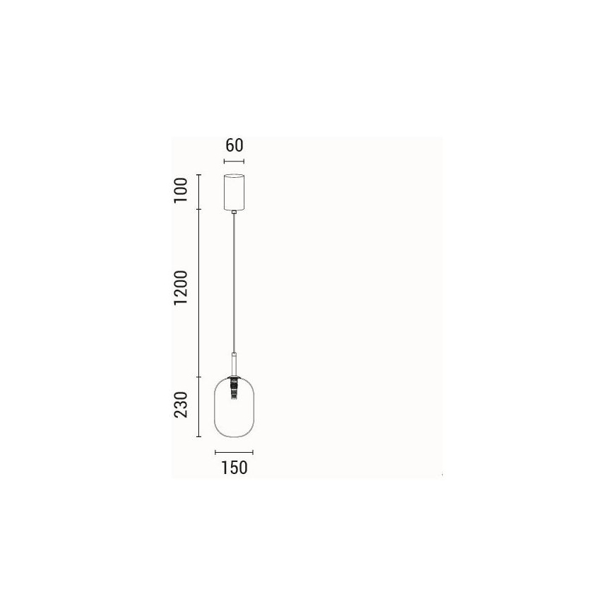 Ljuskrona med textilsladd 1xE14/25W/230V vit diameter 15 cm