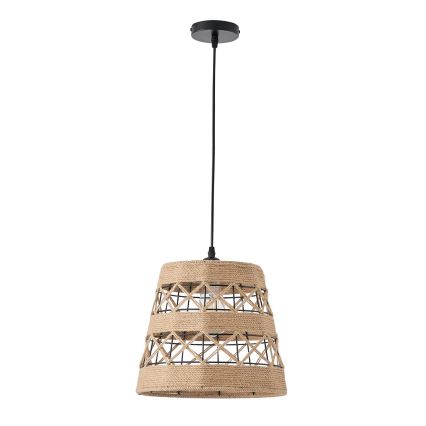 Ljuskrona med textilsladd 1xE27/15W/230V beige