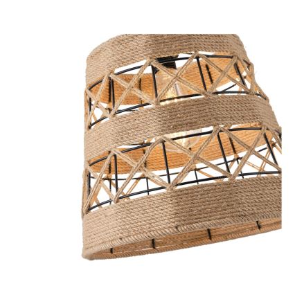 Ljuskrona med textilsladd 1xE27/15W/230V beige