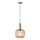 Ljuskrona med textilsladd 1xE27/15W/230V brun diameter 20 cm