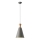 Ljuskrona med textilsladd 1xE27/15W/230V grå diameter 20 cm