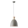 Ljuskrona med textilsladd 1xE27/15W/230V grå diameter 23 cm