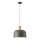 Ljuskrona med textilsladd 1xE27/15W/230V grå diameter 27 cm