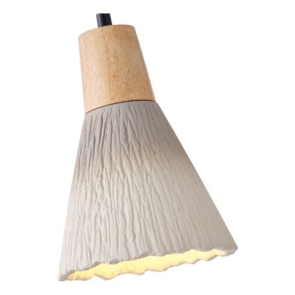 Ljuskrona med textilsladd 1xE27/15W/230V grädde
