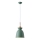 Ljuskrona med textilsladd 1xE27/15W/230V grön diameter 19,5 cm
