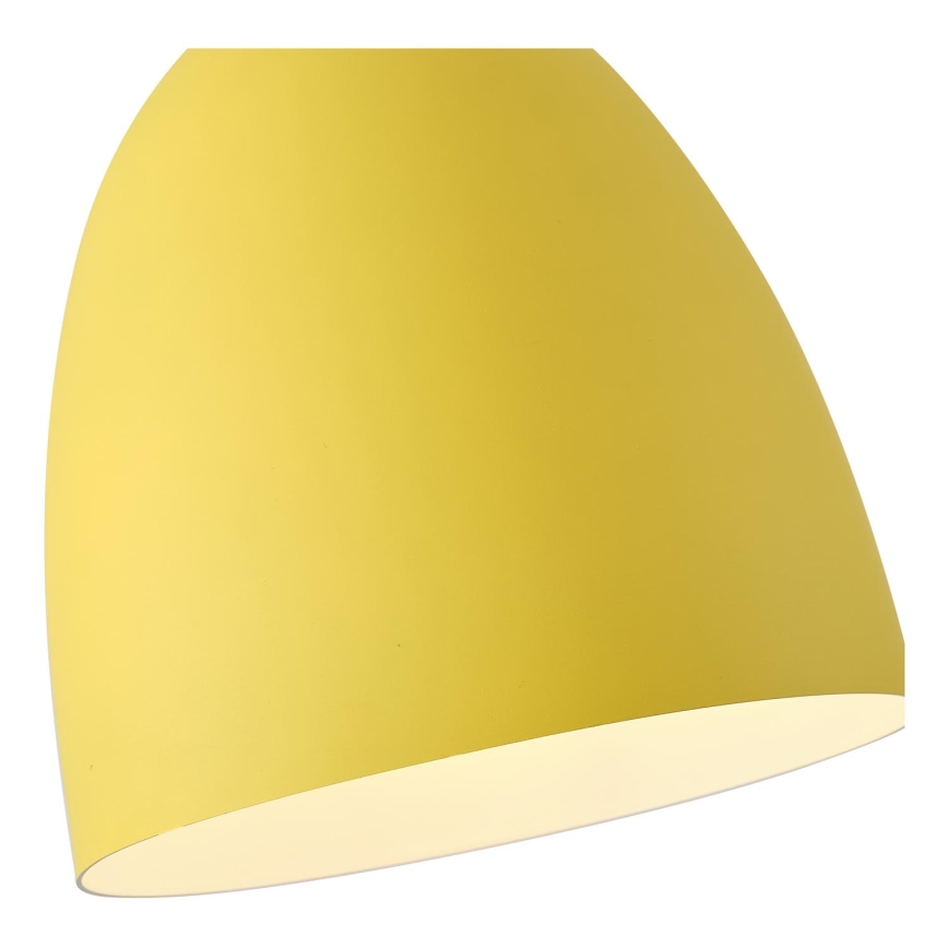 Ljuskrona med textilsladd 1xE27/15W/230V gul diameter 23 cm