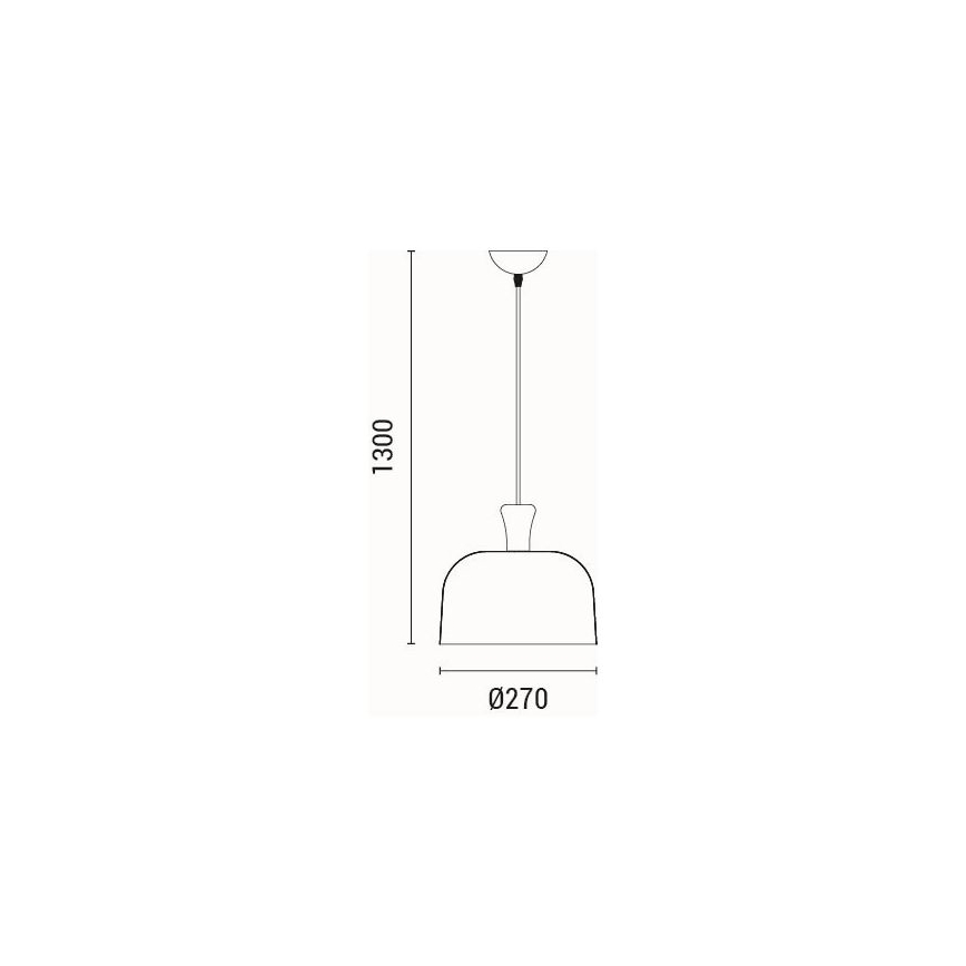 Ljuskrona med textilsladd 1xE27/15W/230V gul pr. 27 cm