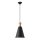 Ljuskrona med textilsladd 1xE27/15W/230V svart diameter 20 cm