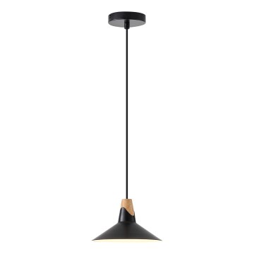 Ljuskrona med textilsladd 1xE27/15W/230V svart
