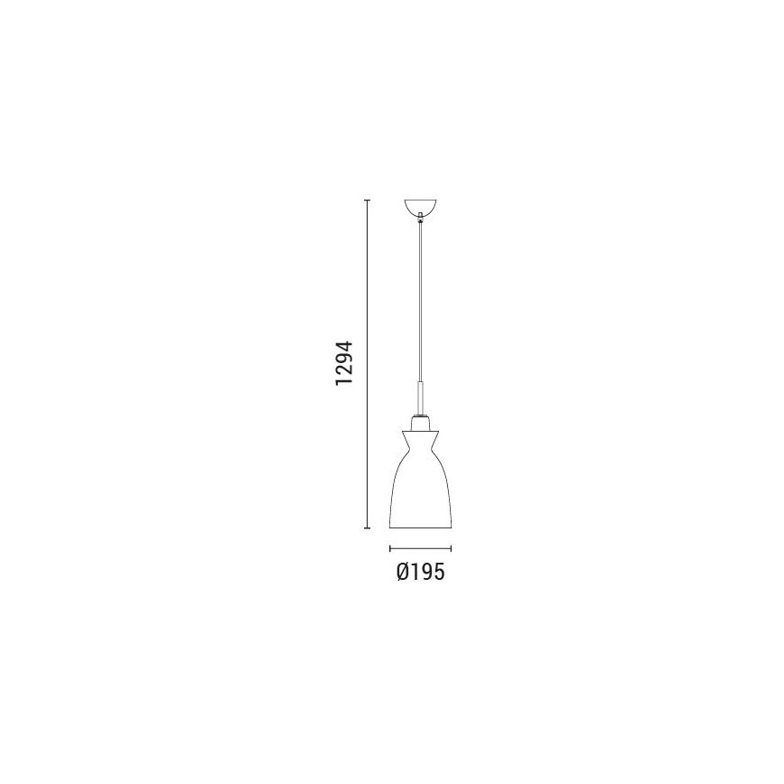 Ljuskrona med textilsladd 1xE27/15W/230V vit diameter 19,5 cm