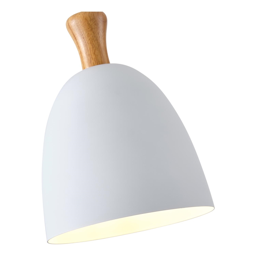 Ljuskrona med textilsladd 1xE27/15W/230V vit diameter 23 cm