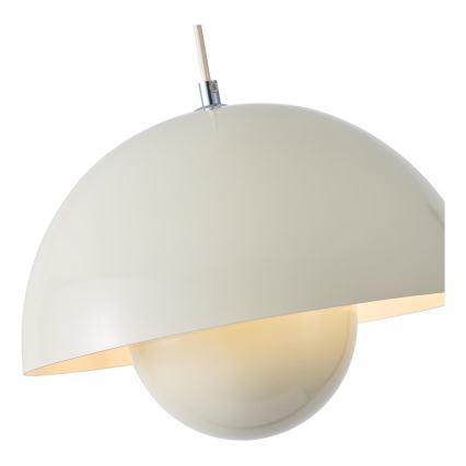 Ljuskrona med textilsladd 1xE27/15W/230V vit