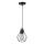 Ljuskrona med textilsladd 1xE27/35W/230V diameter 18 cm svart