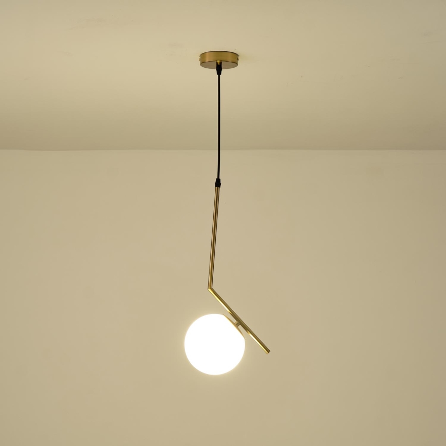 Ljuskrona med textilsladd 1xE27/40W/230V mässing