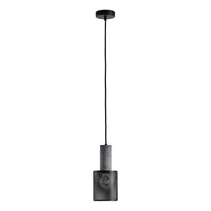 Ljuskrona med textilsladd 1xE27/40W/230V svart