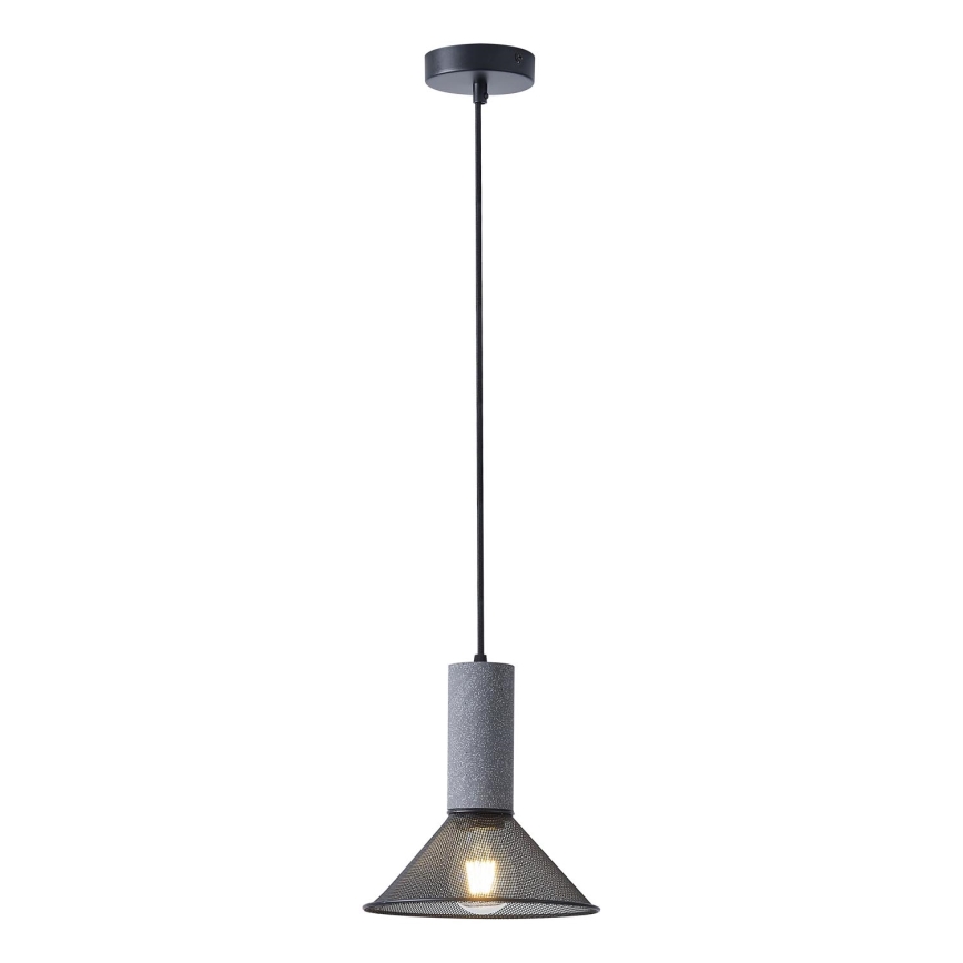 Ljuskrona med textilsladd 1xE27/40W/230V svart