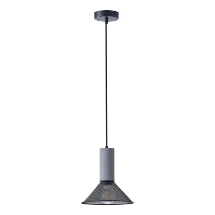 Ljuskrona med textilsladd 1xE27/40W/230V svart