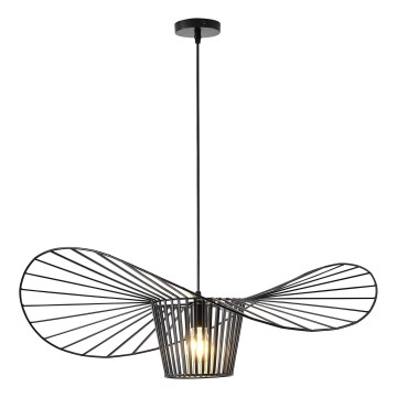Ljuskrona med textilsladd 1xE27/40W/230V svart