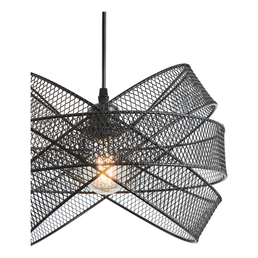 Ljuskrona med textilsladd 1xE27/40W/230V svart