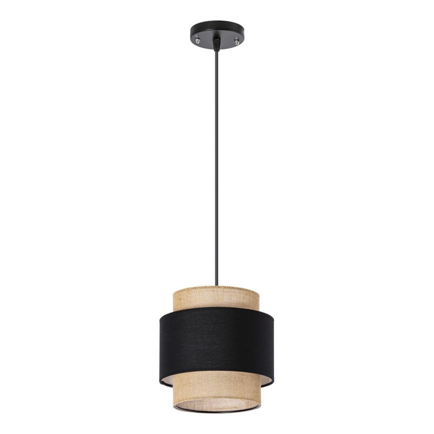 Ljuskrona med textilsladd 1xE27/60W/230V beige