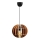 Ljuskrona med textilsladd 1xE27/60W/230V brun diameter 20 cm