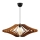 Ljuskrona med textilsladd 1xE27/60W/230V brun diameter 47 cm