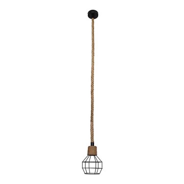 Ljuskrona med textilsladd 1xE27/60W/230V diameter 15 cm