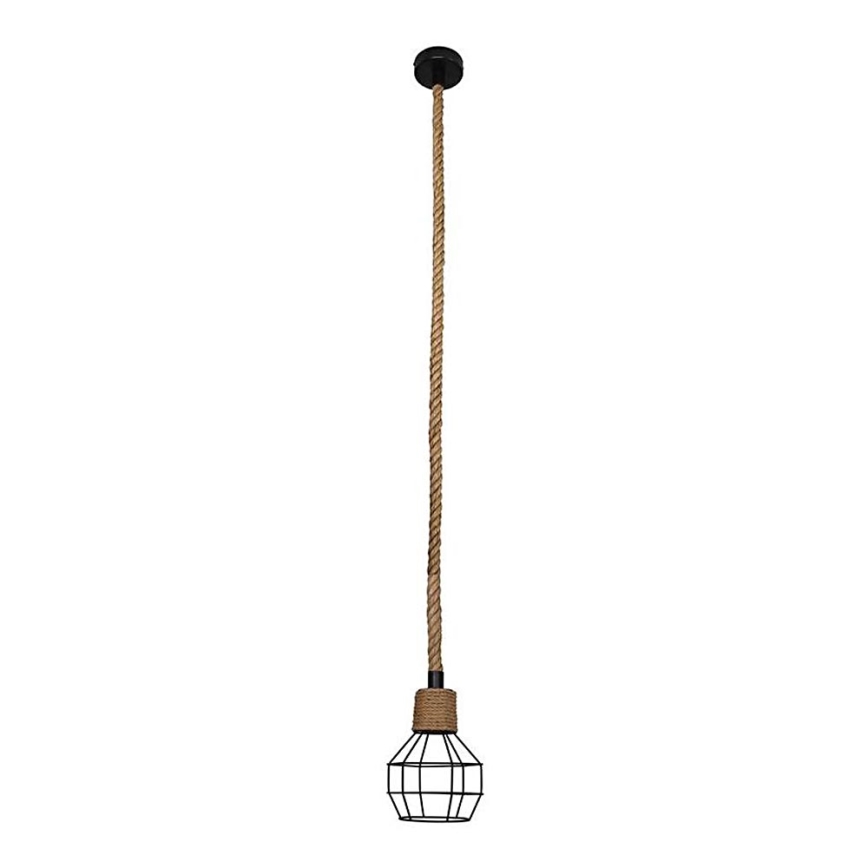 Ljuskrona med textilsladd 1xE27/60W/230V diameter 15 cm