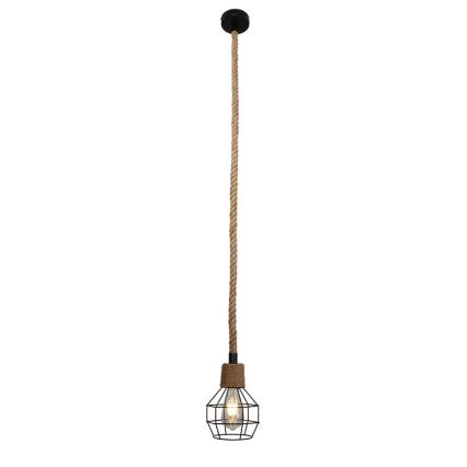 Ljuskrona med textilsladd 1xE27/60W/230V diameter 15 cm