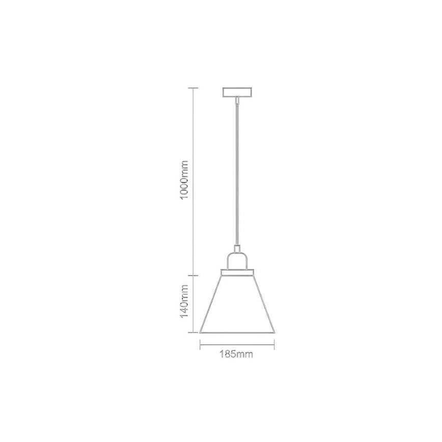 Ljuskrona med textilsladd 1xE27/60W/230V diameter 18,5 cm