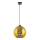 Ljuskrona med textilsladd 1xE27/60W/230V diameter 30 cm guld