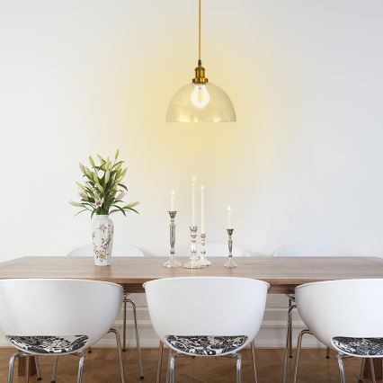 Ljuskrona med textilsladd 1xE27/60W/230V diameter 30 cm