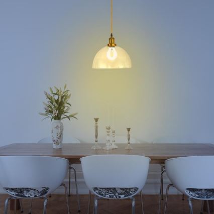 Ljuskrona med textilsladd 1xE27/60W/230V diameter 30 cm