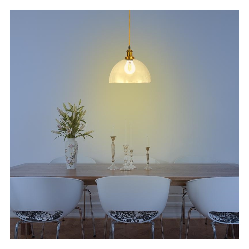 Ljuskrona med textilsladd 1xE27/60W/230V diameter 30 cm