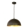 Ljuskrona med textilsladd 1xE27/60W/230V diameter 30 cm svart