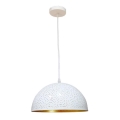 Ljuskrona med textilsladd 1xE27/60W/230V diameter 30 cm vit