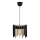 Ljuskrona med textilsladd 1xE27/60W/230V svart diameter 23 cm