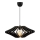 Ljuskrona med textilsladd 1xE27/60W/230V svart diameter 47 cm
