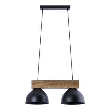 Ljuskrona med textilsladd 2xE27/60W/230V