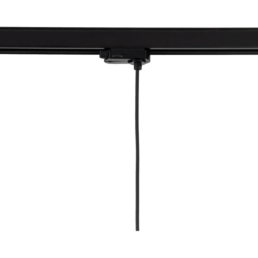 Ljuskrona med textilsladd för 3-fas skensystem TRACER 1xE27/15W/230V diameter 30 cm svart/grå