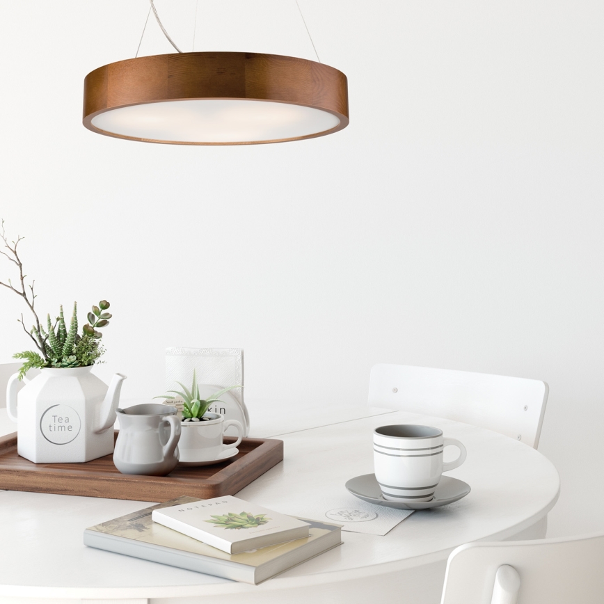 Ljuskrona med textilsladd 3xE27/60W/230V ø 47 cm tall - FSC certifierade