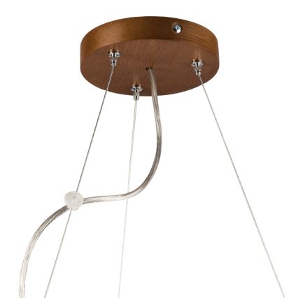 Ljuskrona med textilsladd 3xE27/60W/230V ø 47 cm tall - FSC certifierade