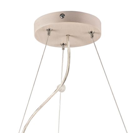Ljuskrona med textilsladd 3xE27/60W/230V ø 47 cm tall - FSC certifierade
