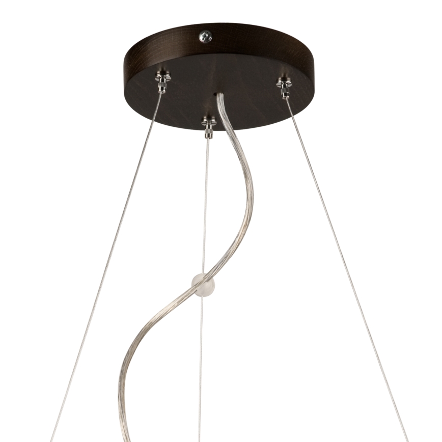 Ljuskrona med textilsladd 3xE27/60W/230V ø 47 cm tall - FSC certifierade